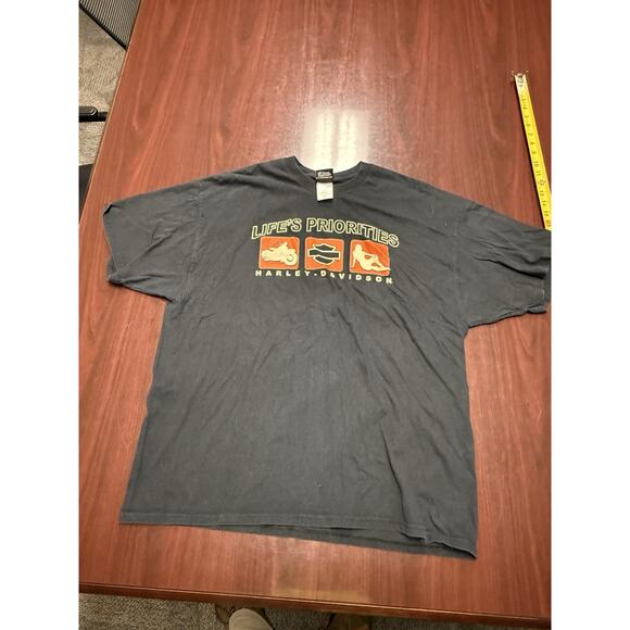 APPALACHIAN HARLEY DAVIDSON 2XL LIFE'S PRIORITIES TSHIRT - Picture 2 of 11